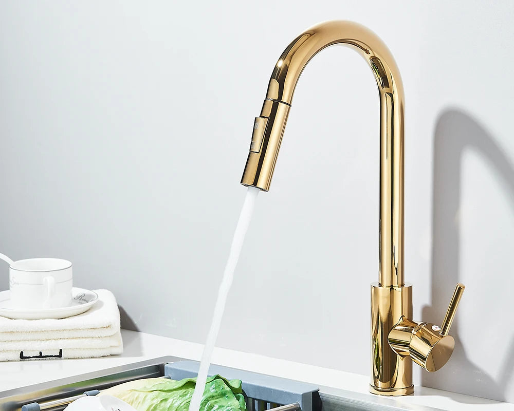 Pull-Down Kitchen Faucet - Dual Function Single Handle Mixer