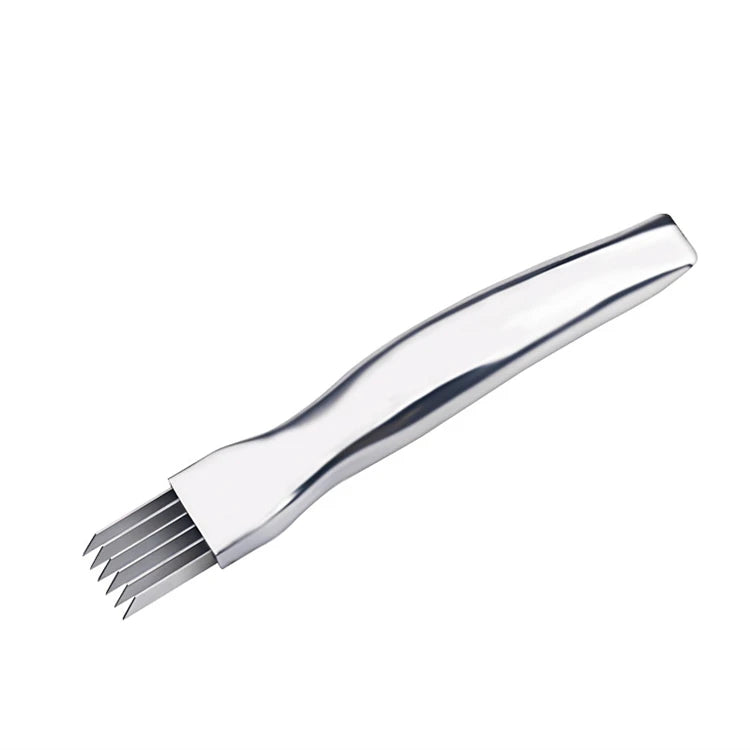 Green Onion Chopper - Stainless Steel Curved Handle Knife