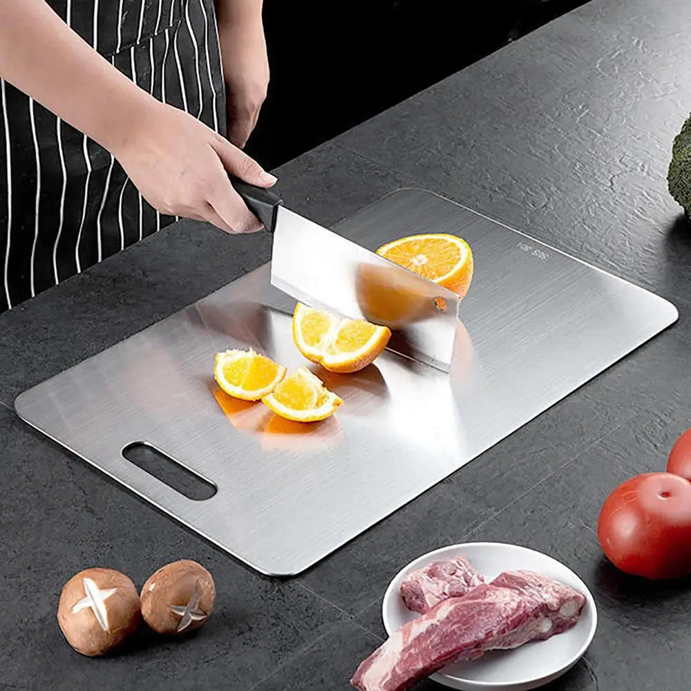 Stainless Steel Cutting Board - 304 Food-Grade Double-Sided