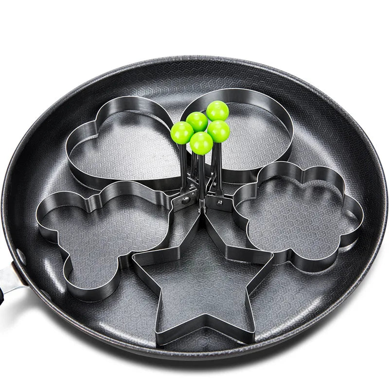 Heart-Shaped Egg Mold - Stainless Steel Pancake Ring