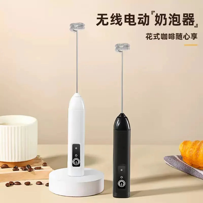 Electric Milk Frother - Handheld Egg Beater and Coffee Foamer