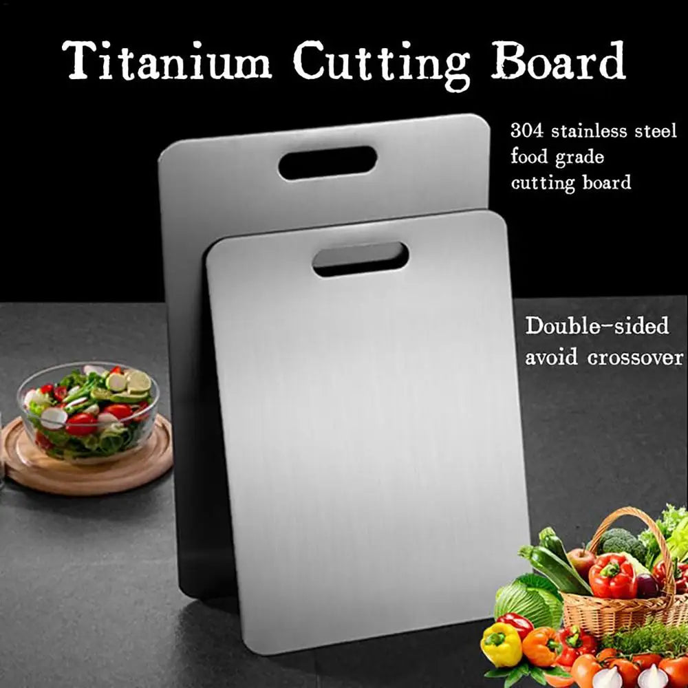 Stainless Steel Cutting Board - 304 Food-Grade Double-Sided