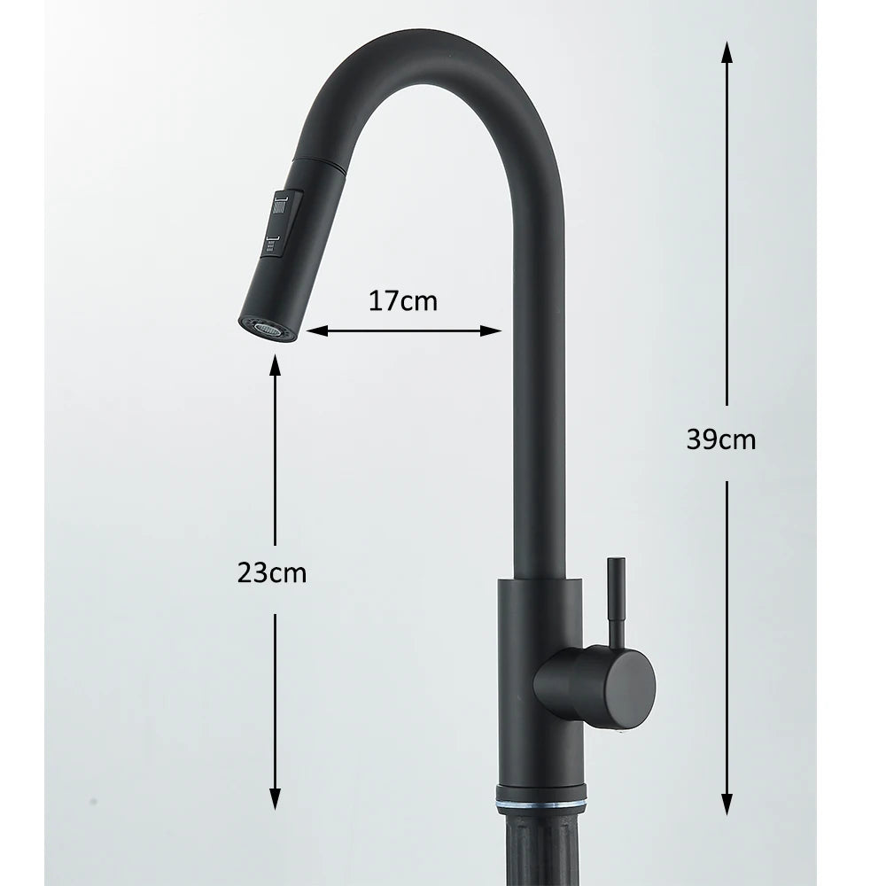 Pull-Down Kitchen Faucet - Dual Function Single Handle Mixer