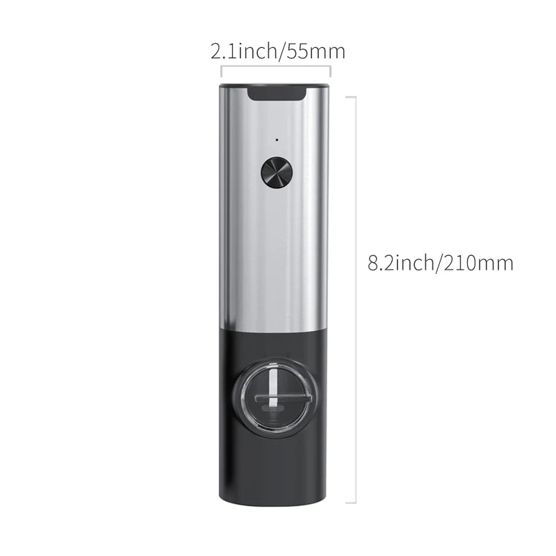 Automatic Pepper Grinder - USB Rechargeable with Adjustable Coarseness