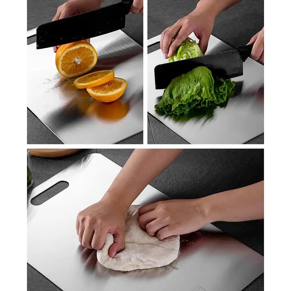 Stainless Steel Cutting Board - 304 Food-Grade Double-Sided