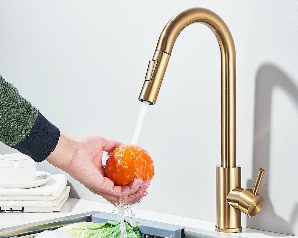 Pull-Down Kitchen Faucet - Dual Function Single Handle Mixer