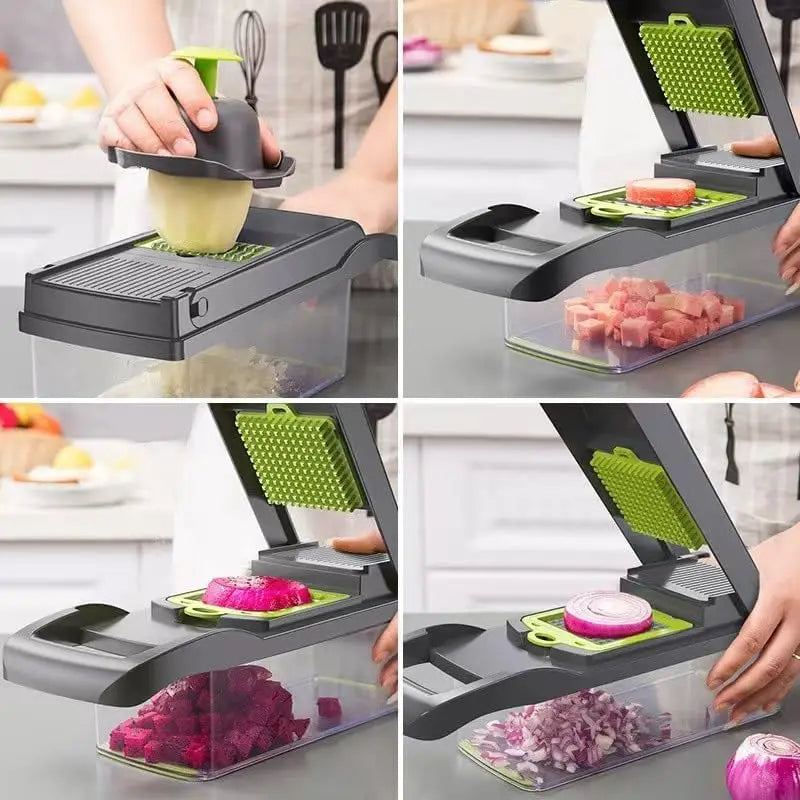 16-in-1 Vegetable Chopper - Multi-Function Food Slicer and Dicer