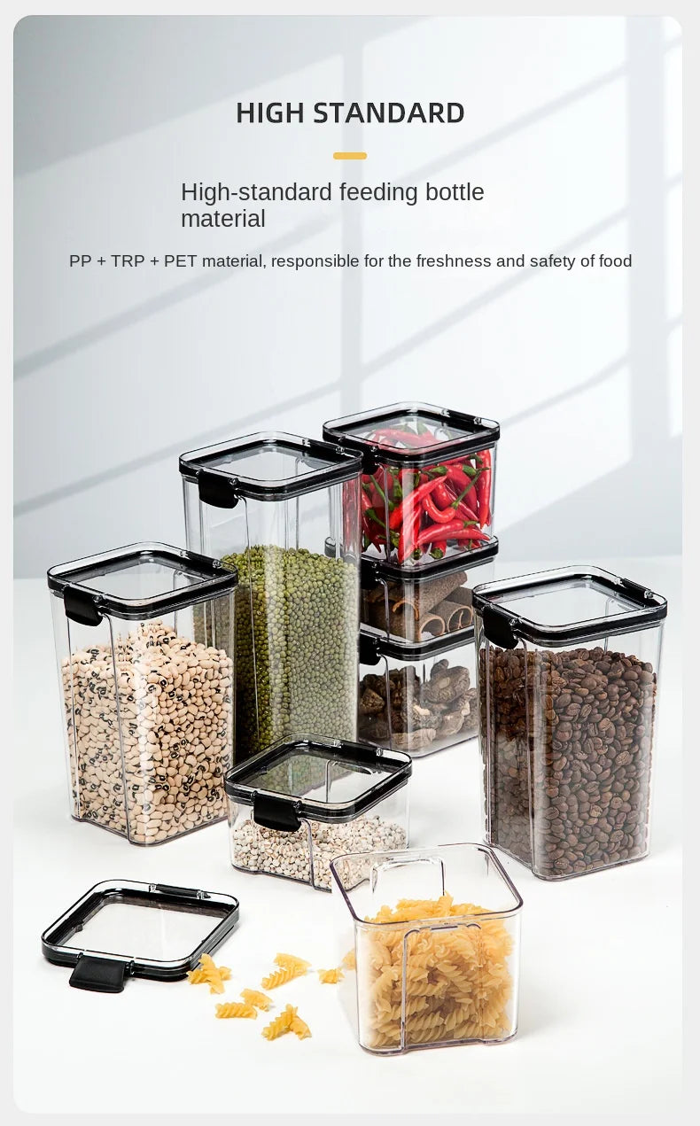 Sealed Storage Jars Set - Large Capacity Kitchen Organizer