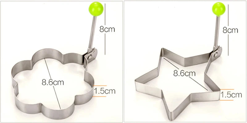 Heart-Shaped Egg Mold - Stainless Steel Pancake Ring