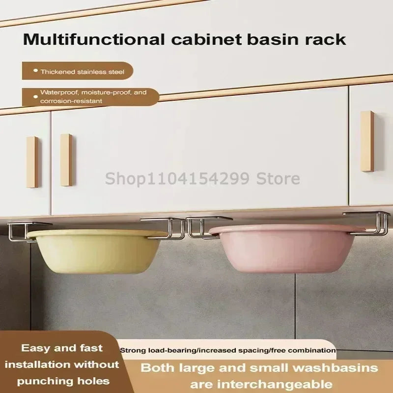Stainless Steel Sink Sponge Holder - Self-Adhesive Drain Rack