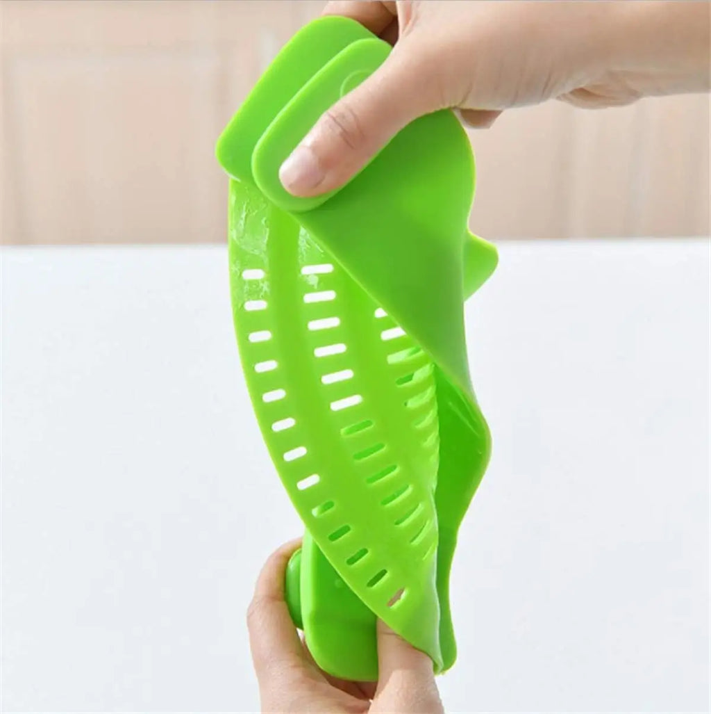 Universal Clip-On Pot Strainer - Adjustable Silicone Drainer
