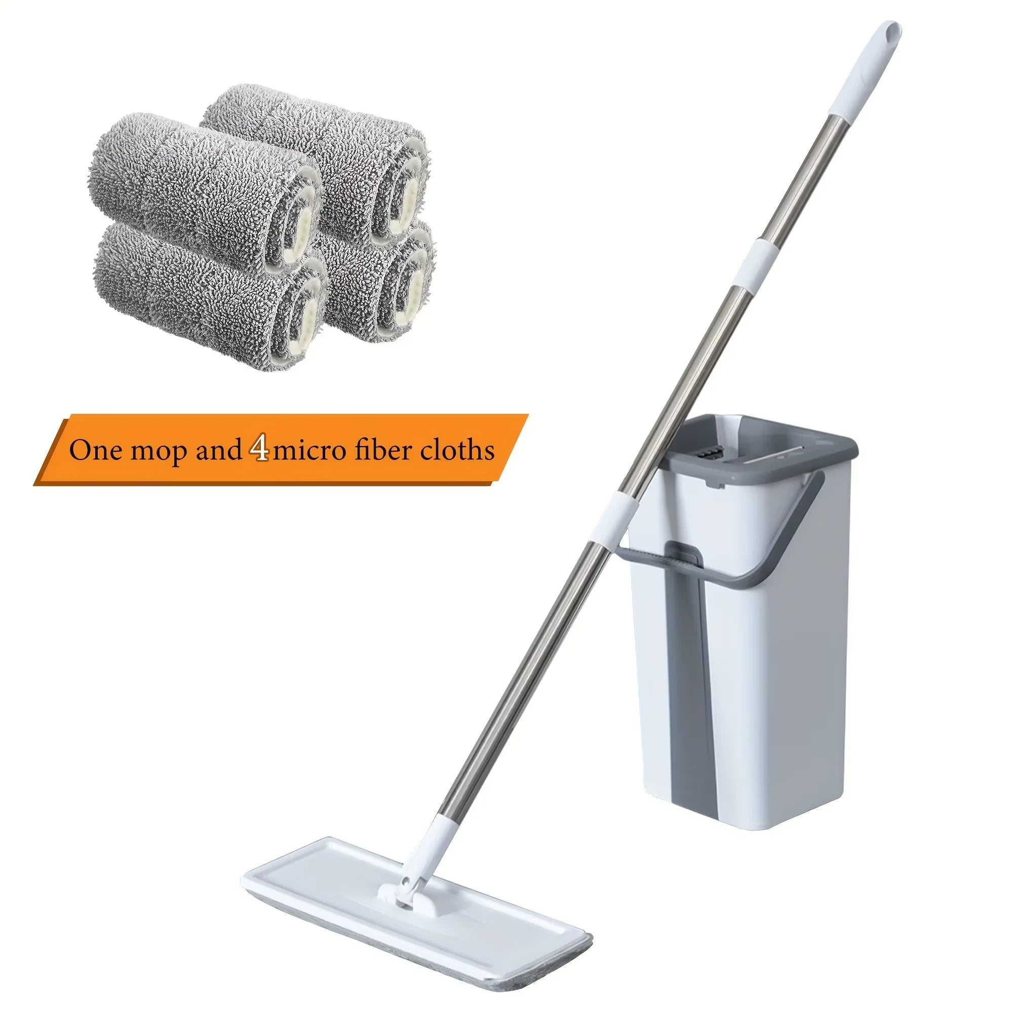 Spin Mop with Bucket Set - Self-Wringing Wet Dry Cleaning System