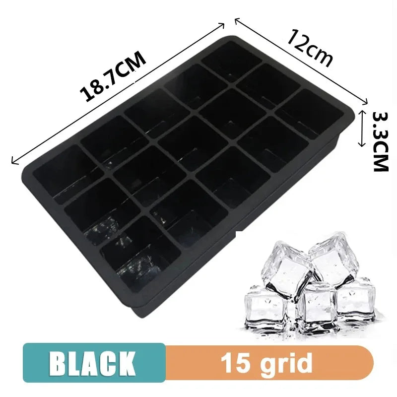 Large Ice Cube Tray - Jumbo Silicone Mold with Multiple Grids