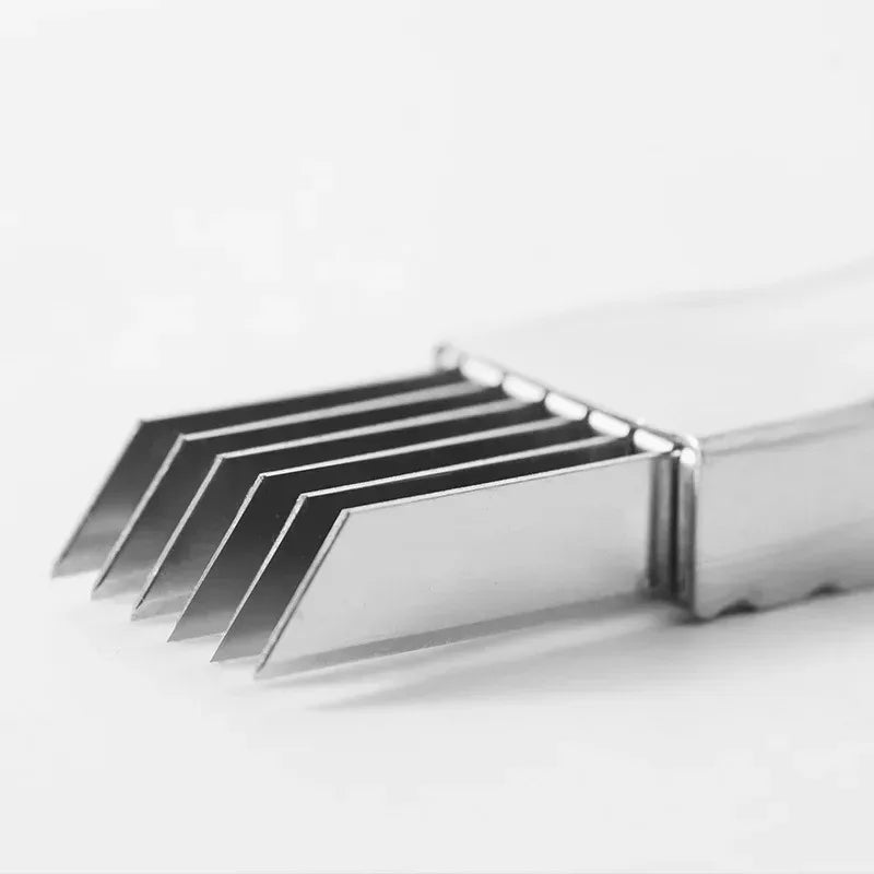 Green Onion Chopper - Stainless Steel Curved Handle Knife