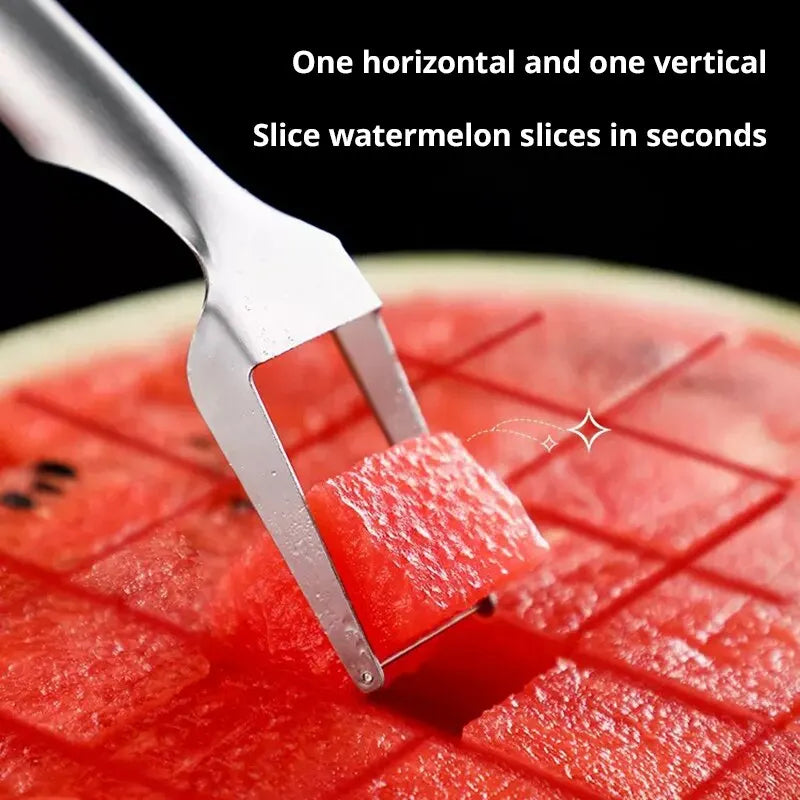 2-in-1 Watermelon Slicer - Portable Fork and Cutter Tool