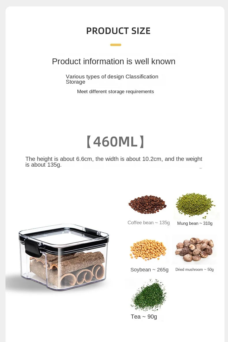 Sealed Storage Jars Set - Large Capacity Kitchen Organizer