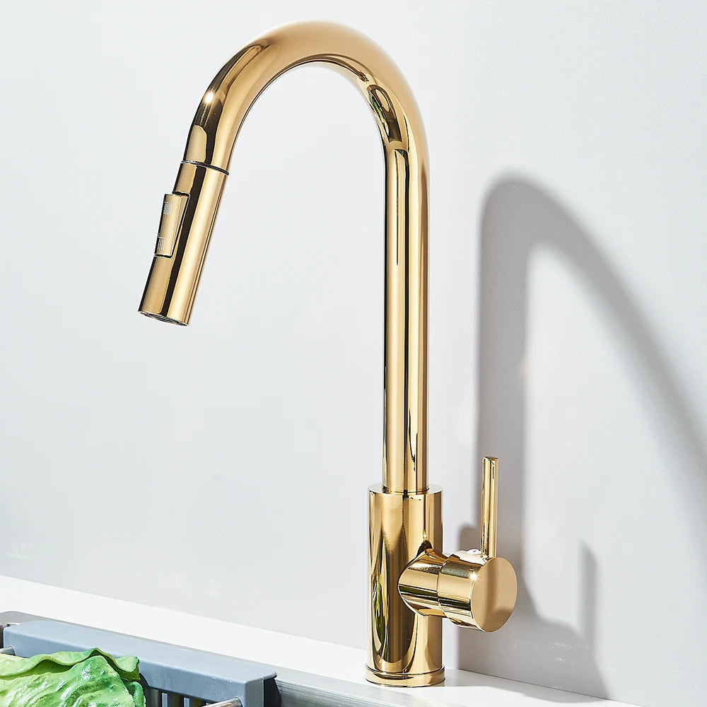 Pull-Down Kitchen Faucet - Dual Function Single Handle Mixer