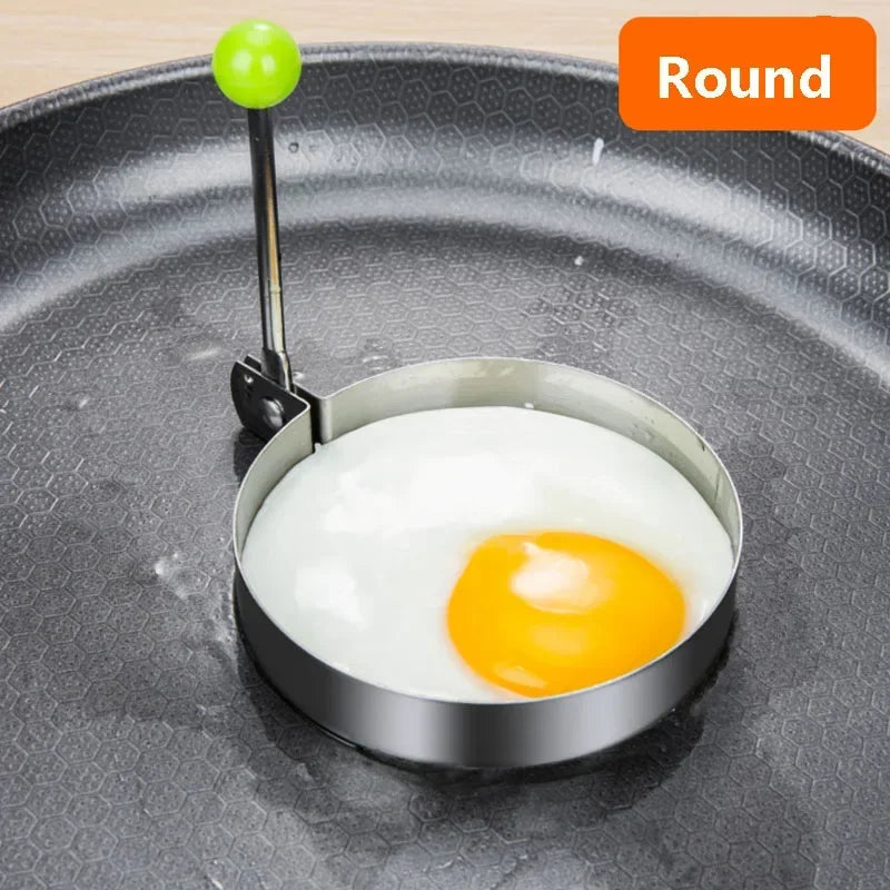 Heart-Shaped Egg Mold - Stainless Steel Pancake Ring