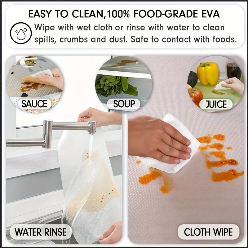 EVA Refrigerator Liner Mat - 4PCS Waterproof Anti-Oil Set