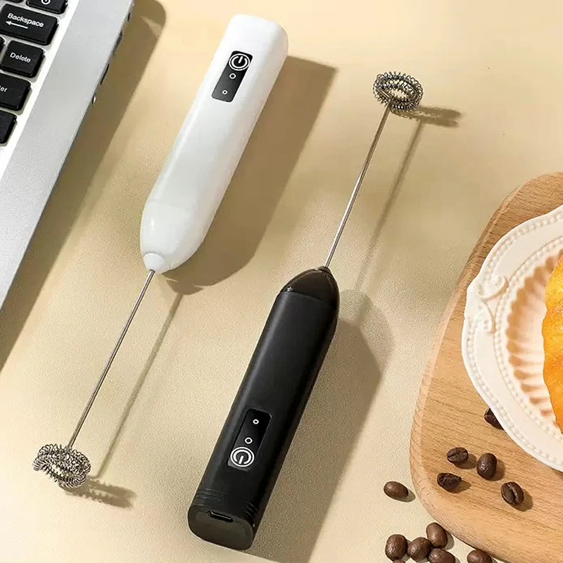 Electric Milk Frother - Handheld Egg Beater and Coffee Foamer