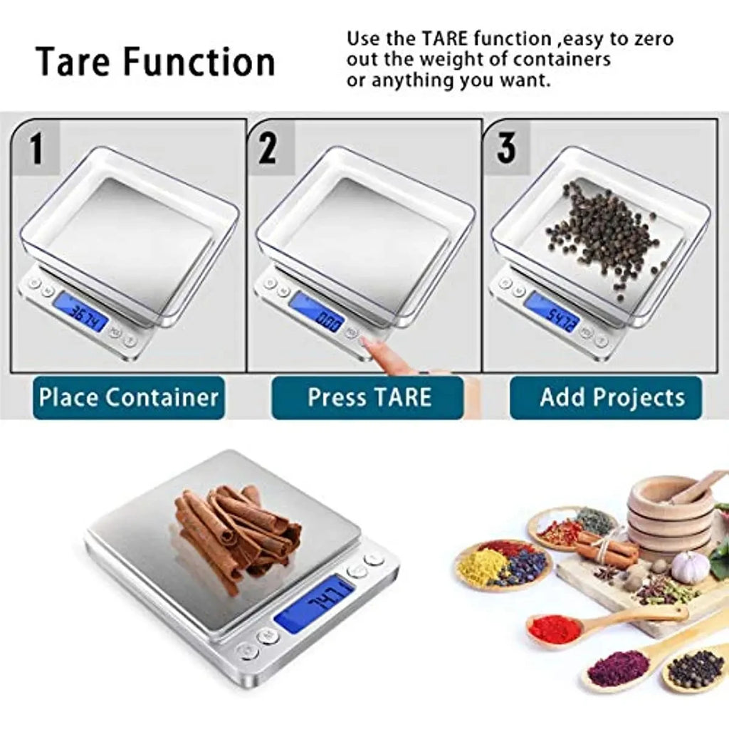 Precision Digital Kitchen Scale - 500g with 0.01g Accuracy