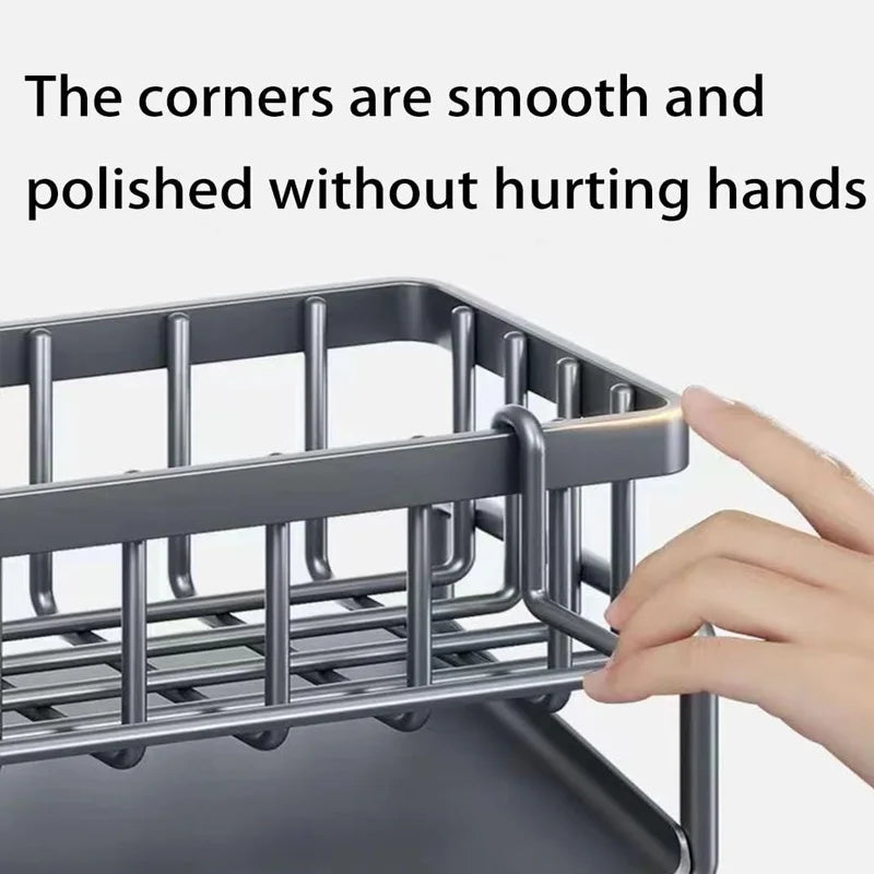 Sink Organizer with Drainage Tray - Sponge and Brush Holder