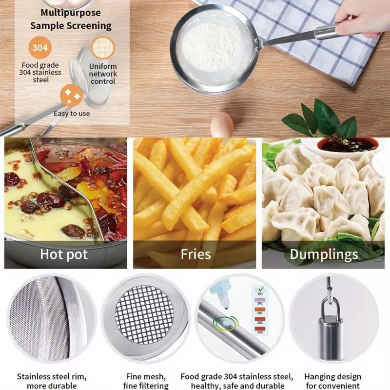 Oil Skimmer Spoon - Fat Separator for Frying and Cooking