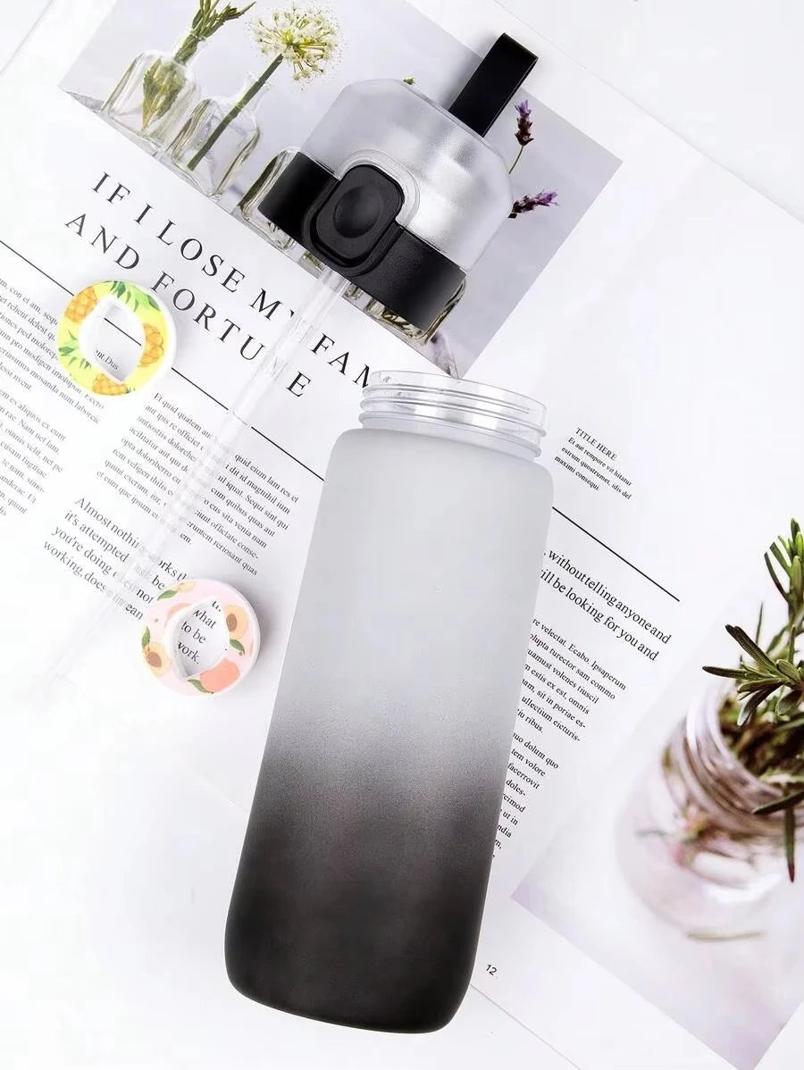 Flavored Water Bottle - 650ml Frosted Black with Scent Pod